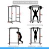 Adjustable Power Tower Dip Station Pull Up Bar Squat Rack Power Cage At Home Workout Equipment, Upper Body Strength Training Equipment