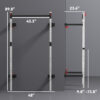 Folding Squat Rack With Pull Up Bar, Wall Mounted And Adjustable, 1000 Pounds Capacity Power Rack, White