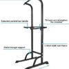 Sport Power Tower Workout Dip Station Pull Up Bar, Height Adjustable Multi-Function Dip Stand For Home Gym Strength Training Fitness Equipment