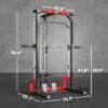 Smith Machine Power Rack with Pull Up Bar, Lat Pull Down System, Landmine, Squat Rack, Barbell Bar, for Home Gym