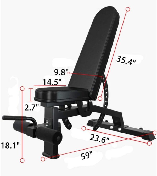 Adjustable Strength Training Bench Press Home Full Body Workout Foldable Weight Benches Gym Multi-functional Fitness Dumbbell Chair