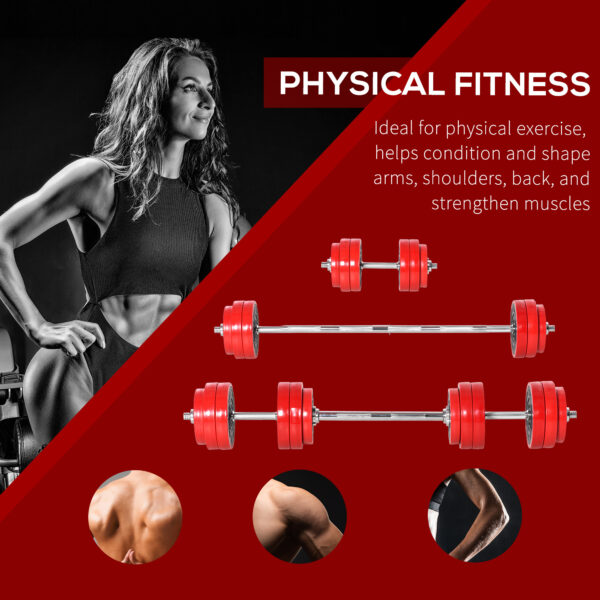 Home Barbell and Dumbbell to Barbell Converter Set